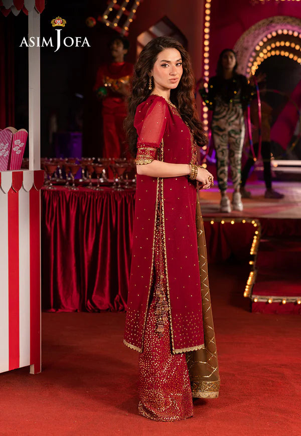 AJLF-04 EMBROIDERED CHIFFON 3 PCS