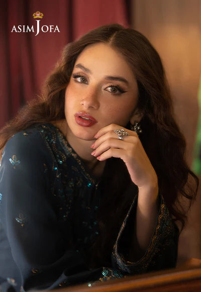 AJFO-10 EMBROIDERED PAPER COTTON UNSTITCHED 2 PCS