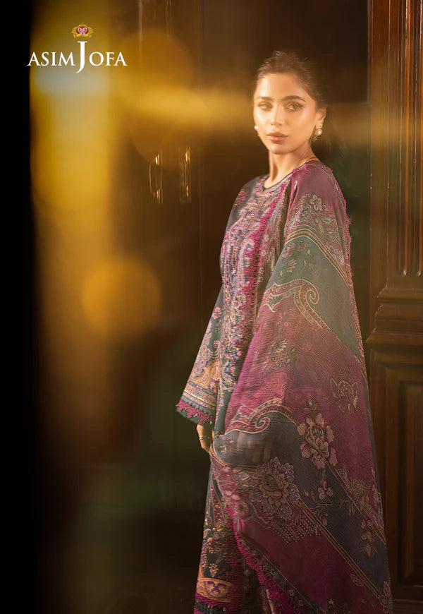 AJUBJ-05 PRINTED EMBROIDERED LAWN 3 PC