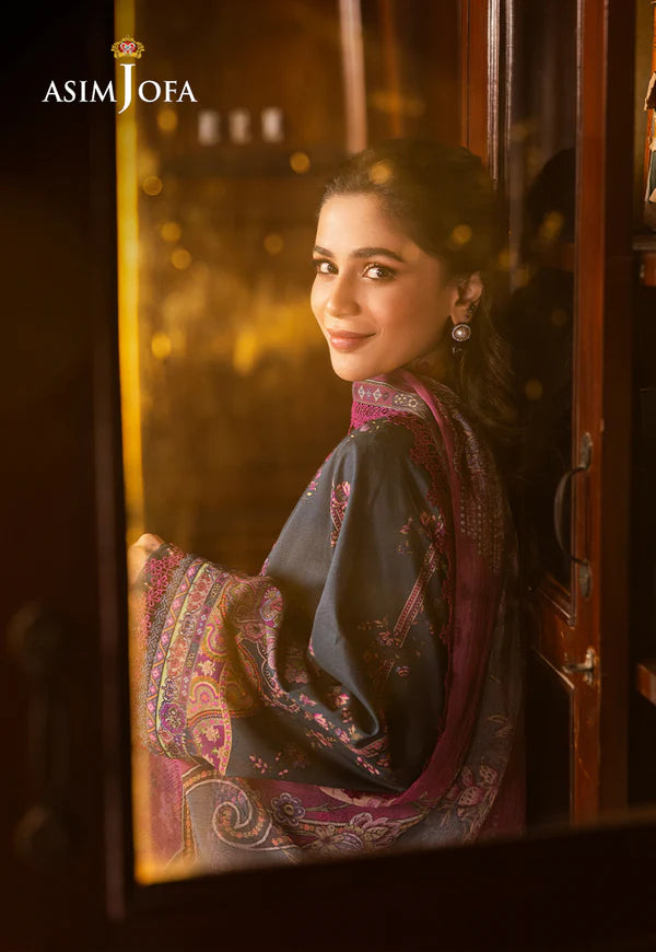 AJUBJ-05 PRINTED EMBROIDERED LAWN 3 PC