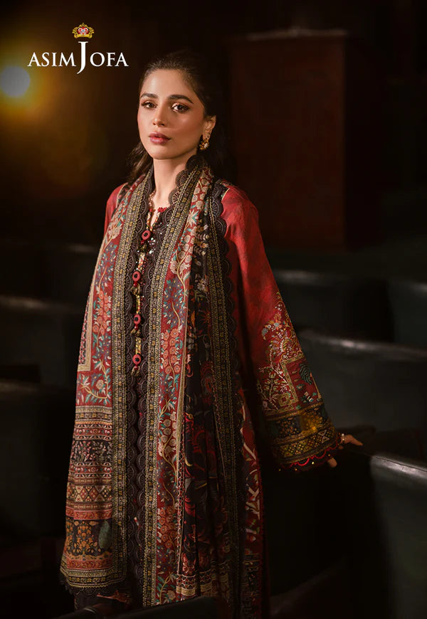 AJUBJ-09 PRINTED EMBROIDERED LAWN 3 PC