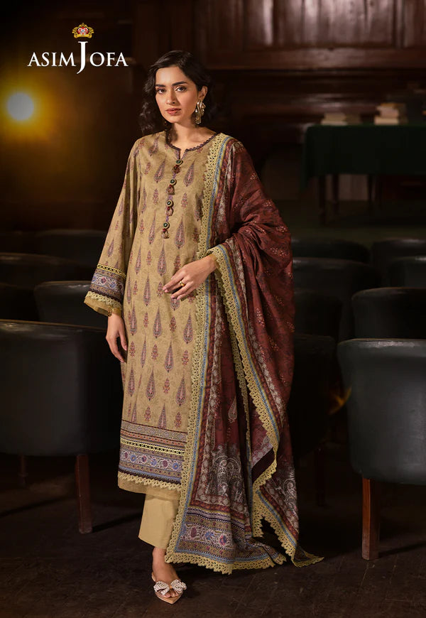 AJUBJ-47 PRINTED LAWN 3 PC