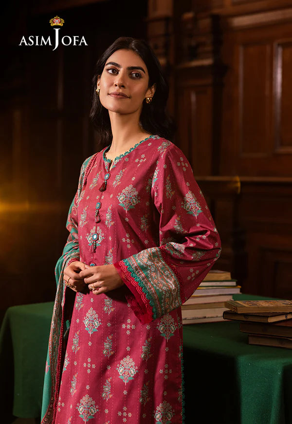 AJUBJ-38 Printed Lawn 3 Pcs