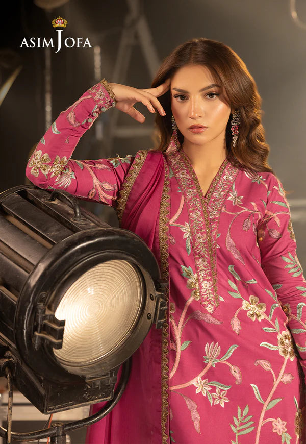 AJLLF-15 Embroidered Silk 3 Pcs