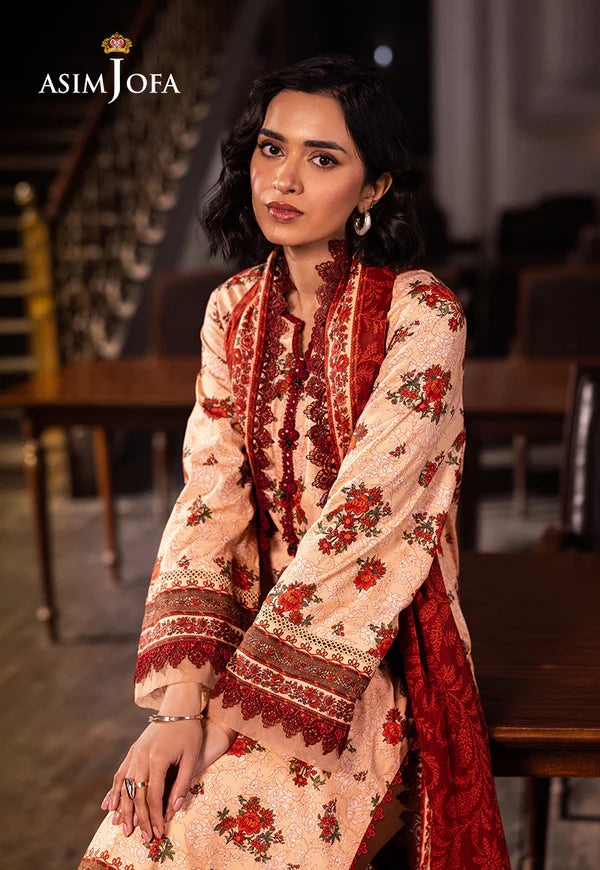 AJUBJ-54 PRINTED LAWN 3 PC