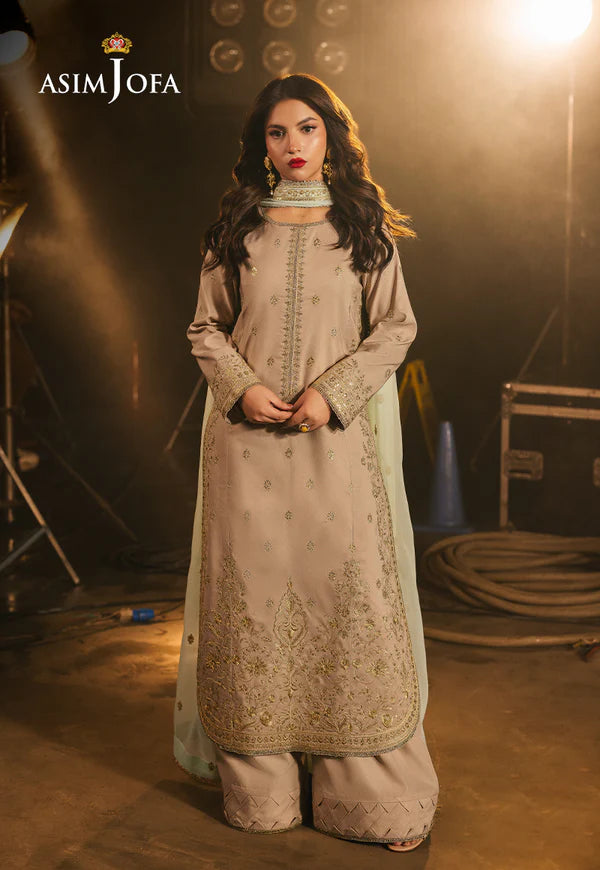 AJLF-13 EMBROIDERED BOSKI SILK 3 PCS