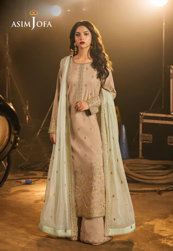 AJLF-13 EMBROIDERED BOSKI SILK 3 PCS