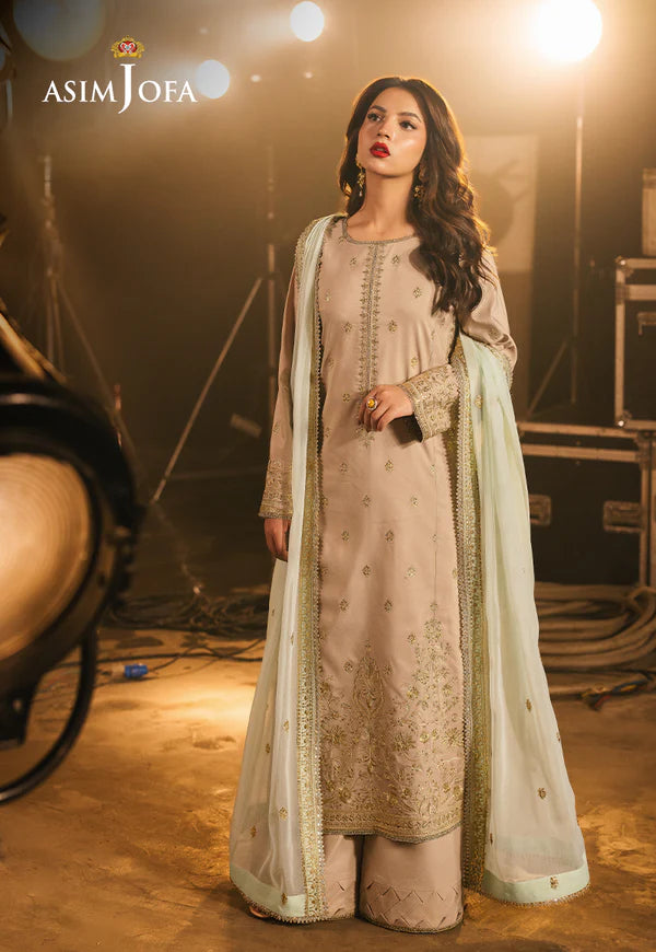 AJLF-13 EMBROIDERED BOSKI SILK 3 PCS