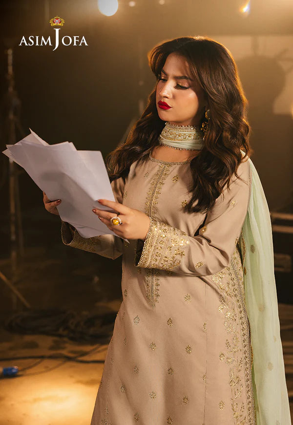 AJLF-13 EMBROIDERED BOSKI SILK 3 PCS