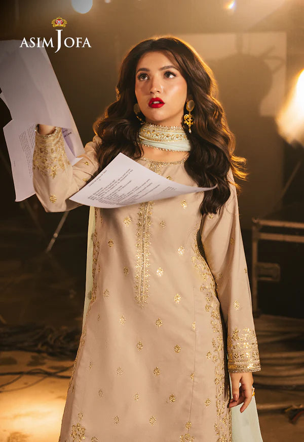 AJLF-13 EMBROIDERED BOSKI SILK 3 PCS