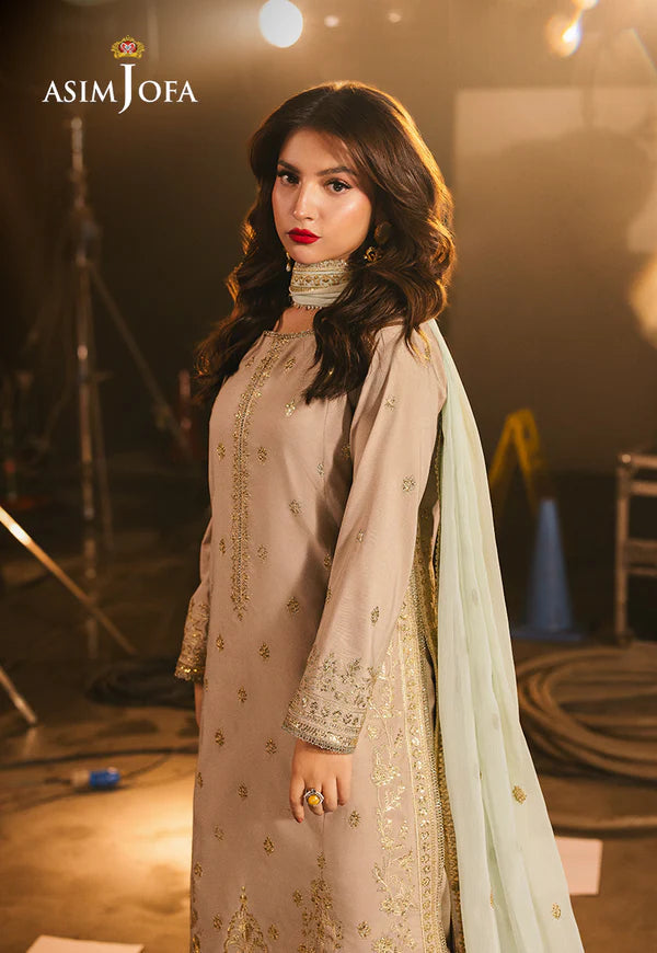 AJLF-13 EMBROIDERED BOSKI SILK 3 PCS