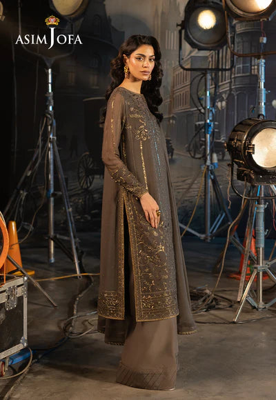 AJFO-10 EMBROIDERED PAPER COTTON UNSTITCHED 2 PCS