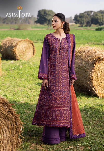 AJELL-13 EMBROIDERED LAWN 3 PCS
