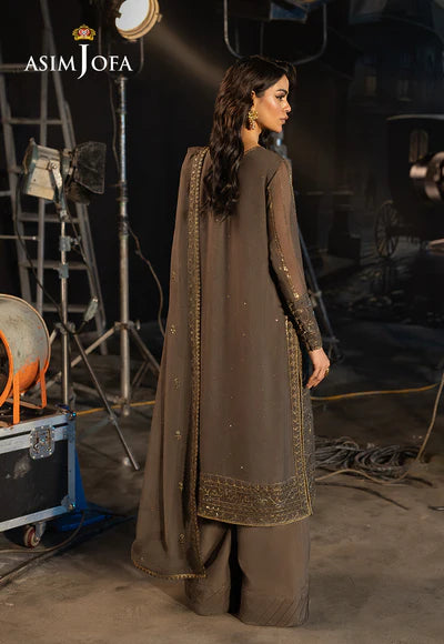 AJFO-10 EMBROIDERED PAPER COTTON UNSTITCHED 2 PCS