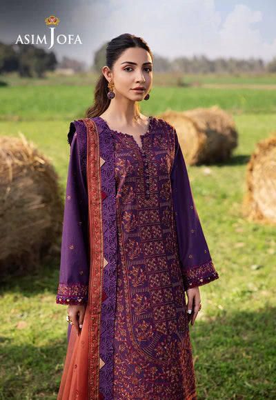 AJELL-13 EMBROIDERED LAWN 3 PCS