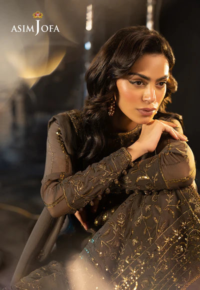 AJFO-10 EMBROIDERED PAPER COTTON UNSTITCHED 2 PCS