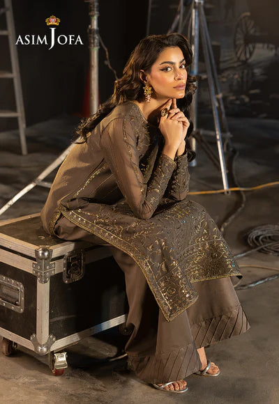 AJFO-10 EMBROIDERED PAPER COTTON UNSTITCHED 2 PCS