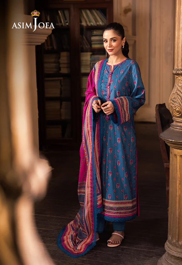 AJUBJ-40 Printed Lawn 3 Pcs