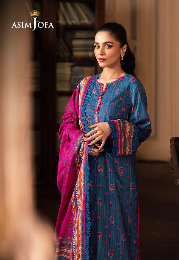 AJUBJ-40 Printed Lawn 3 Pcs