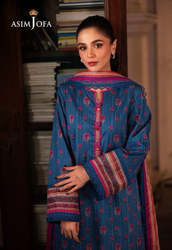 AJUBJ-40 Printed Lawn 3 Pcs