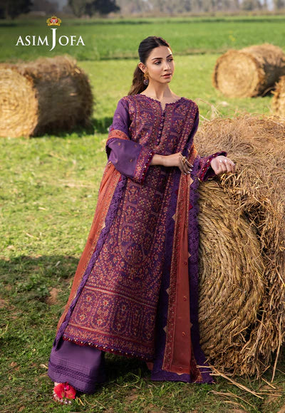 AJELL-13 EMBROIDERED LAWN 3 PCS