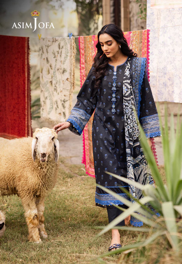 AJUBJ-55 PRINTED LAWN 3 PC