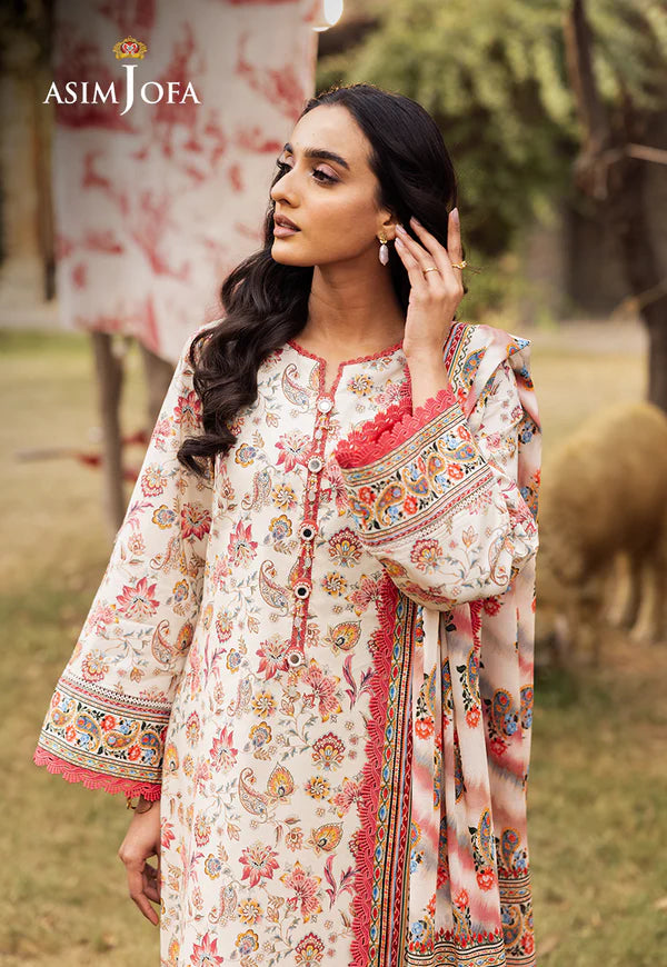 AJUBJ-50 PRINTED LAWN 3 PC