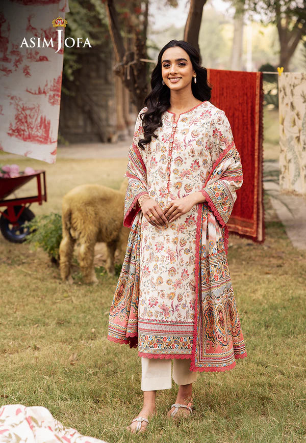 AJUBJ-50 PRINTED LAWN 3 PC