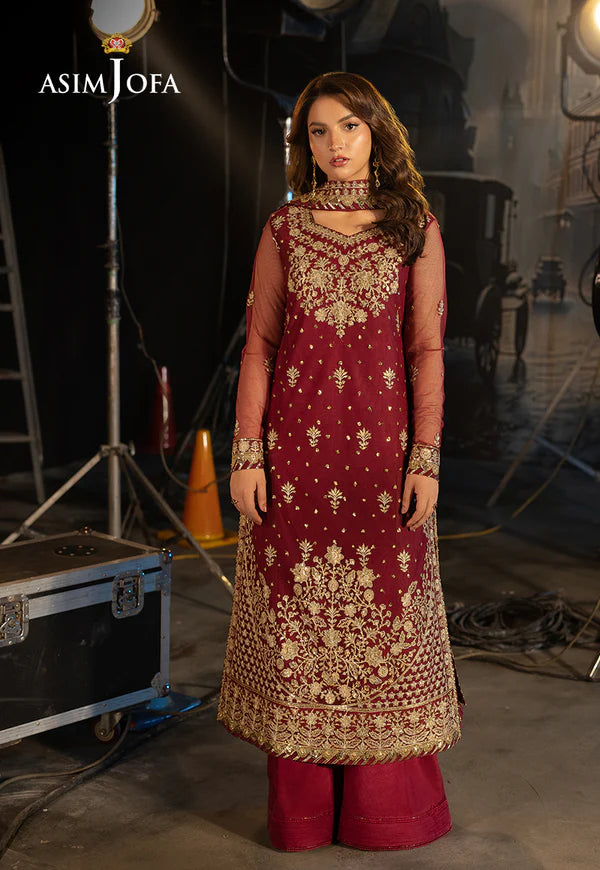 AJLLF-01 Embroidered Net 3 Pcs