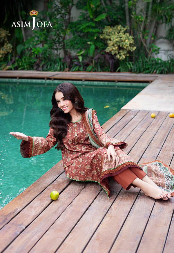 AJUUB-25 PRINTED LAWN 3 PC