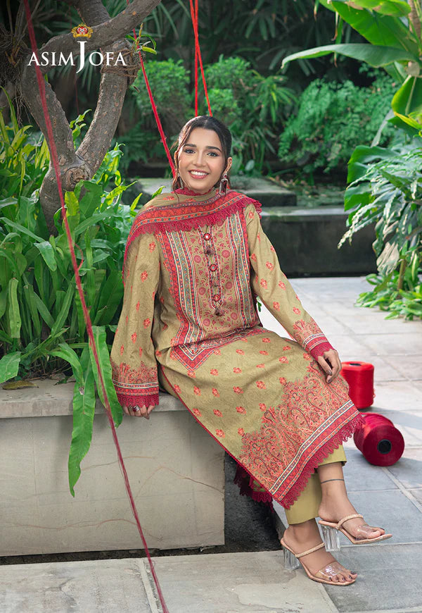 AJUUB-28 PRINTED LAWN 3 PC