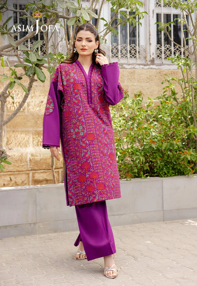 AJPB-191 PRINTED EMBROIDERED CAMBRIC STITCHED 2PCS