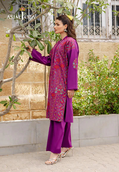 AJPB-191 PRINTED EMBROIDERED CAMBRIC STITCHED 2PCS