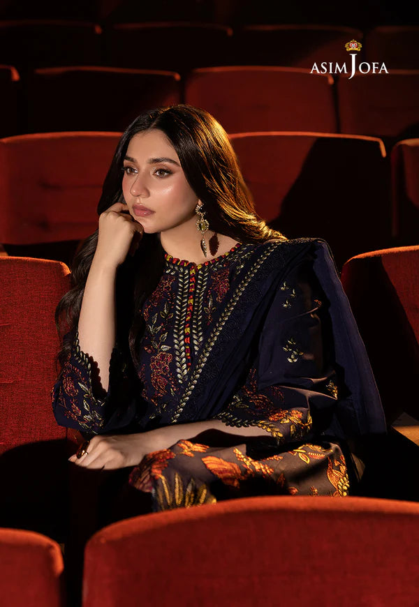 AJLLF-12 Embroidered Chiffon 3 Pcs