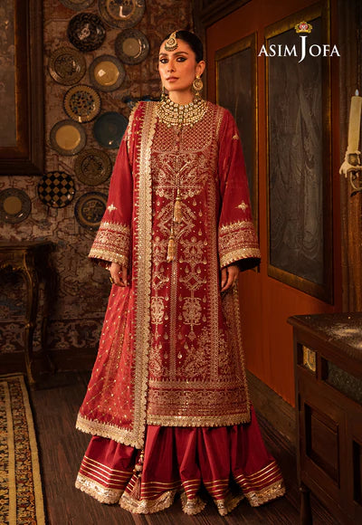 AJMM-10 EMBROIDERED VELVET 3 PCS