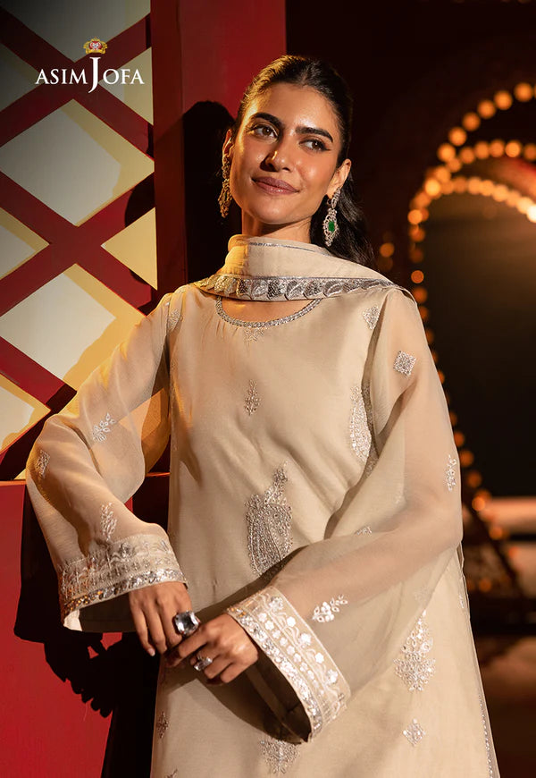 AJLF-09 EMBROIDERED CHIFFON 3 PCS