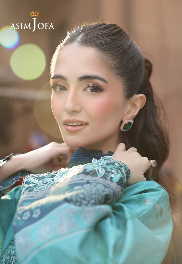 AJUBF-23 PRINTED EMBROIDERED LAWN 2 PCS