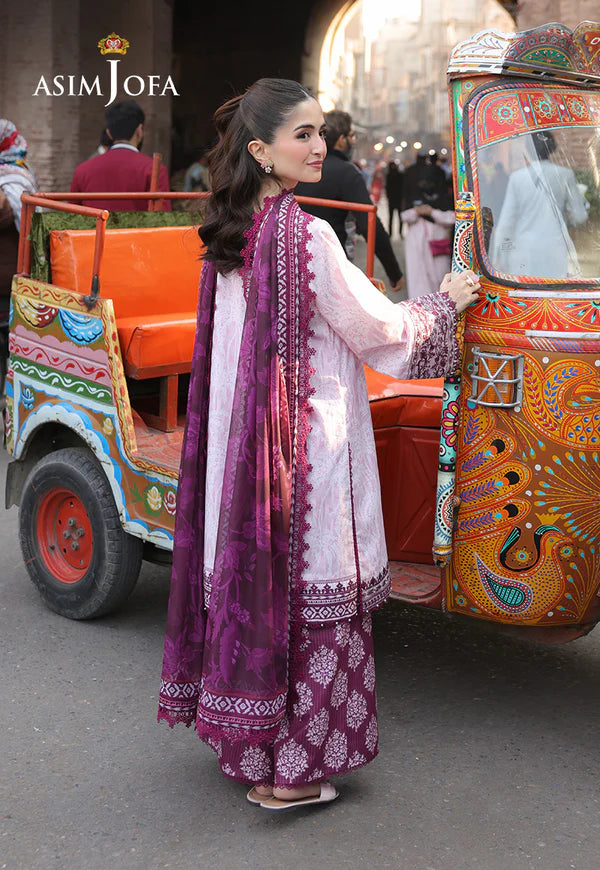 AJUBF-49 PRINTED EMBROIDERED LAWN 3 PCS