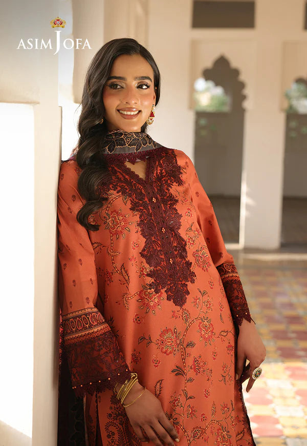 AJUBF-43 PRINTED EMBROIDERED LAWN 3 PCS