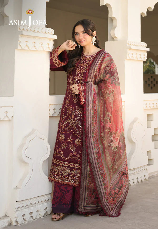 AJUBF-09 EMBROIDERED JACQUARD 3 PCS