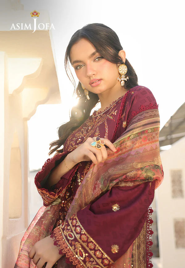 AJUBF-09 EMBROIDERED JACQUARD 3 PCS