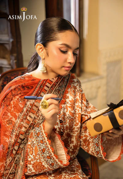 AJUBF-89 DIGITAL PRINTED LAWN 3 PCS