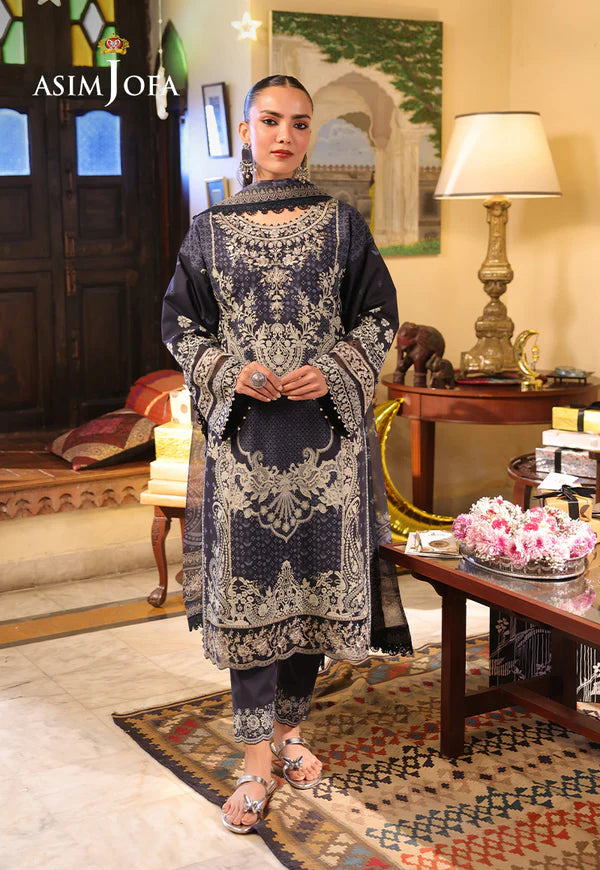 AJUBF-42 PRINTED EMBROIDERED LAWN 3 PCS