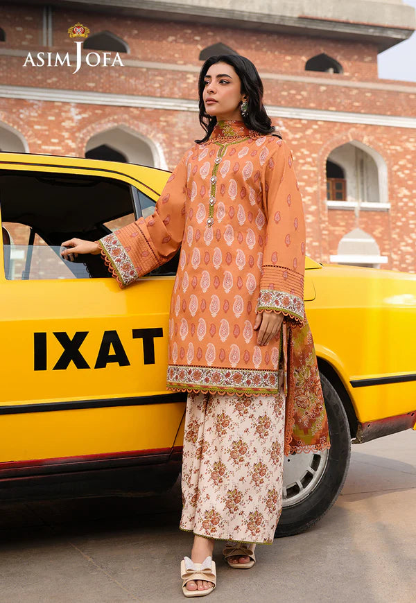 AJUBF-70 DIGITAL PRINTED LAWN 3 PCS