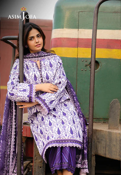 AJUBF-73 DIGITAL PRINTED LAWN 3 PCS