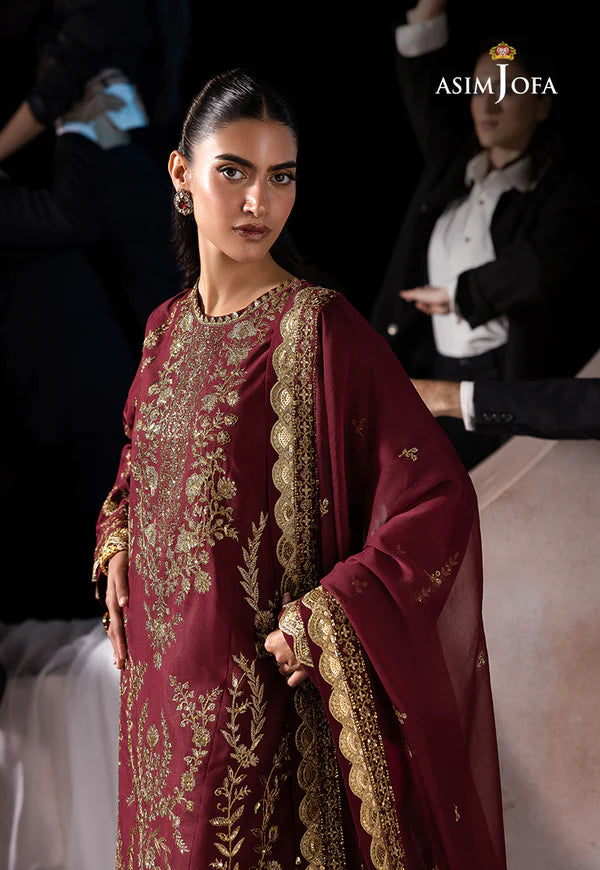 AJLF-02 EMBROIDERED BOSKI SILK 3 PCS