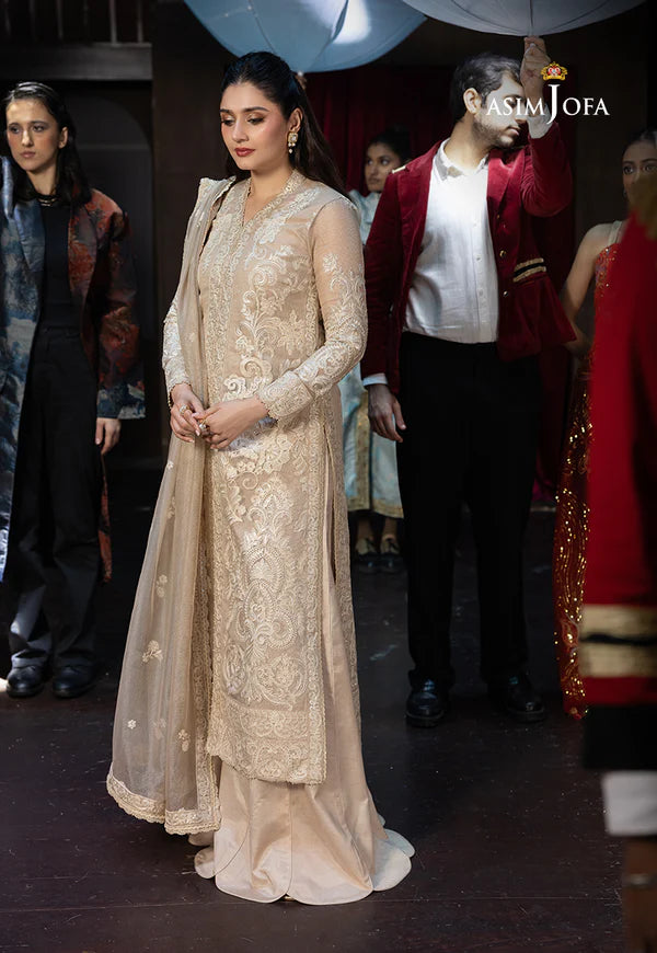 AJLLF-20 Embroidered Javeria Net 3 Pcs