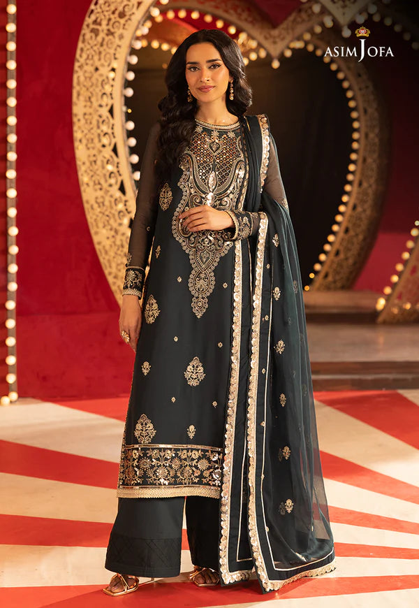 AJLLF-08 Embroidered Chiffon 3 Pcs