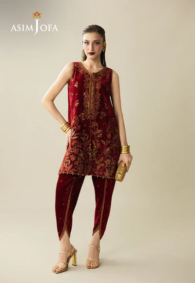 AJULM-05 Embroidered Velvet Unstitched 2 Pcs