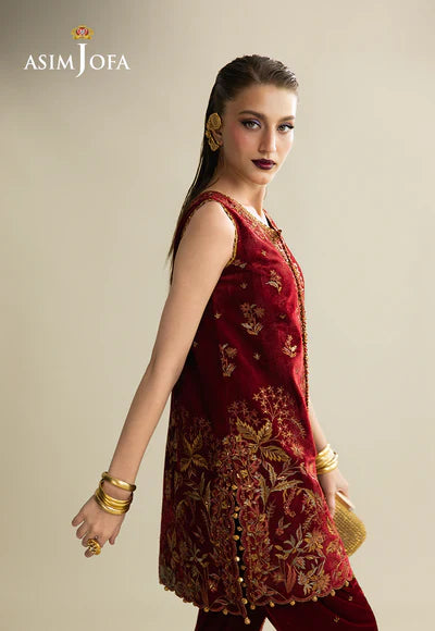 AJULM-05 Embroidered Velvet Unstitched 2 Pcs